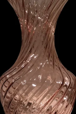 New Lasimaljakko 12x22cm vaaleanpunainen Maljakot