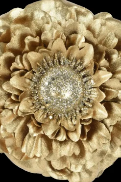 Decoris Koriste-esineet|Kausikoristeet<Sisustuskukka kultakimalle 10x3cm