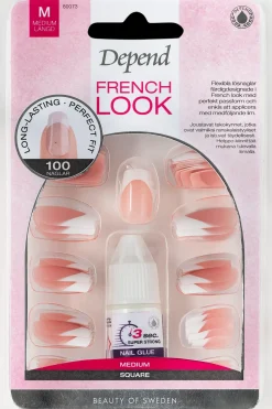 Depend Kynsimeikit Ja Kynsienhoito<French Look 100-pack Medium Square irtokynnet nr 80073