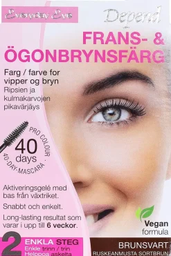 Clearance Ripsien ja Kulmakarvojen Pikavärjäys Ruskeanmusta 9018 Silmämeikit