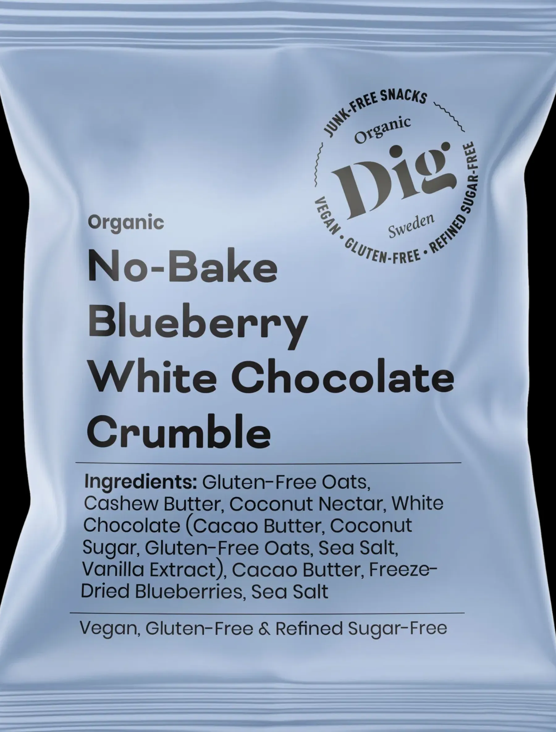 Online Dig Luomu Mustikka-valkosuklaacrumble 35g Urheiluravinnevälipalat