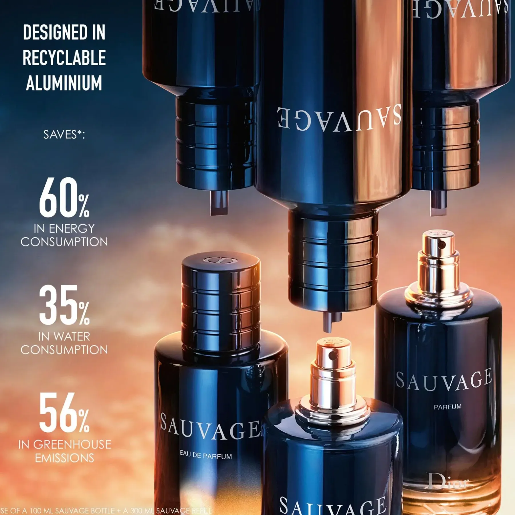 New Sauvage EdP Refill täyttöpakkaus 300 ml Tuoksut|Tuoksujen Täyttöpakkaukset