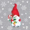 New 33 x 33 cm Winter Flakes Tomte 3-krs, 240 kpl/ltk (12 x 20 kpl) Servetit Ja Lautasliinat