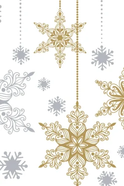 Duni Servetit Ja Lautasliinat<Bio soft®-lautasliina 40 x 40 cm 1/4 Snowstars valkoinen 12 x 12