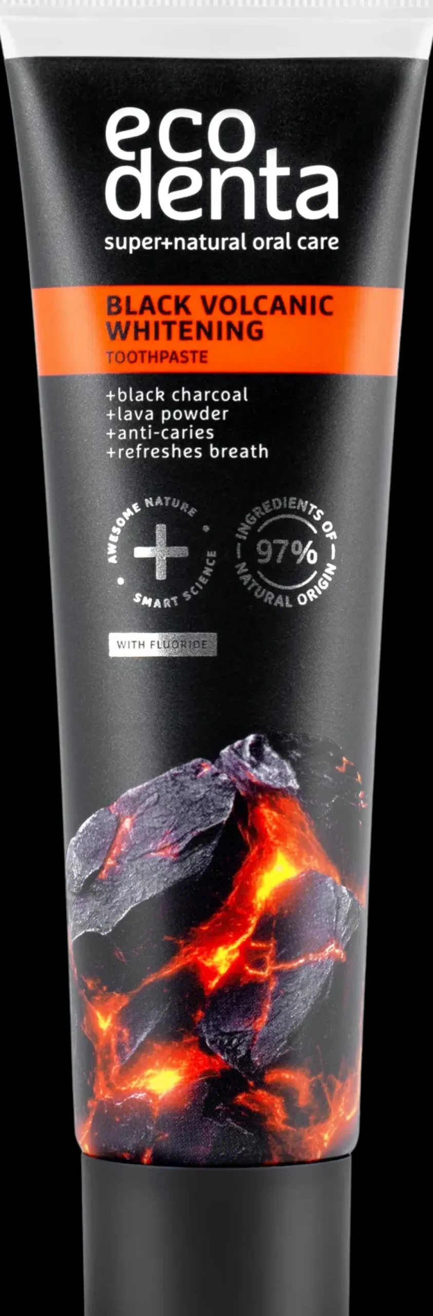 Ecodenta Suuhygienia|Suuhygienia<Black Volcanic Whitening toothpaste valkaiseva hiilihammastahna 100ml