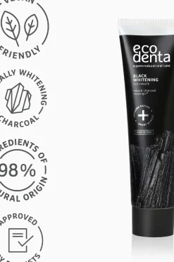 Ecodenta Suuhygienia|Suuhygienia<Black Whitening valkaiseva hiilihammastahna, 100ml