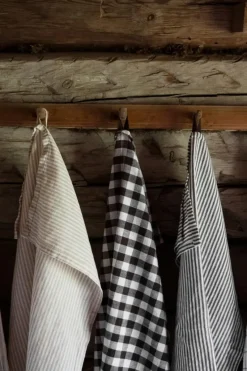 keittiöpyyhe 47x70cm valkoinen/ruskea ruutu Keittiötekstiilit