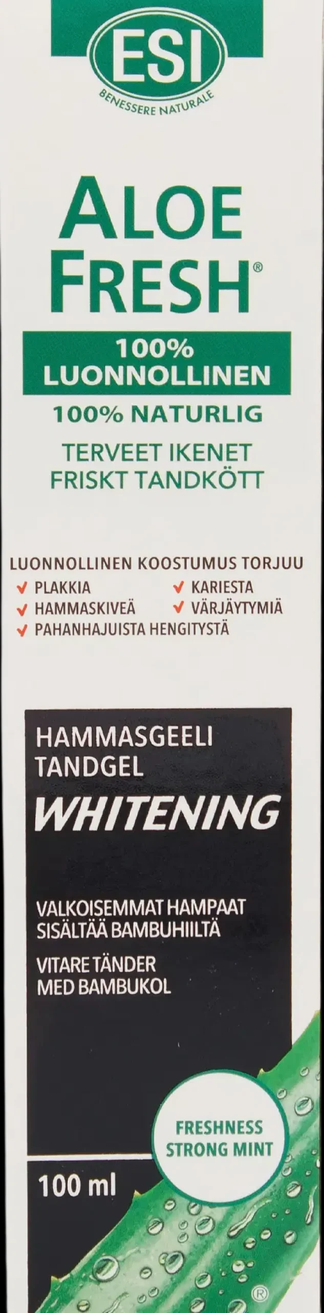 ESI Aloe Fresh Whitening Bambuhiili hammastahna100 ml Suuhygienia|Suuhygienia
