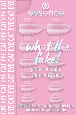 what the fake! PRESS-ON NAILS manicure set 02 CAT EYE 28 st Meikkipakkaukset|Kynsimeikit Ja Kynsienhoito