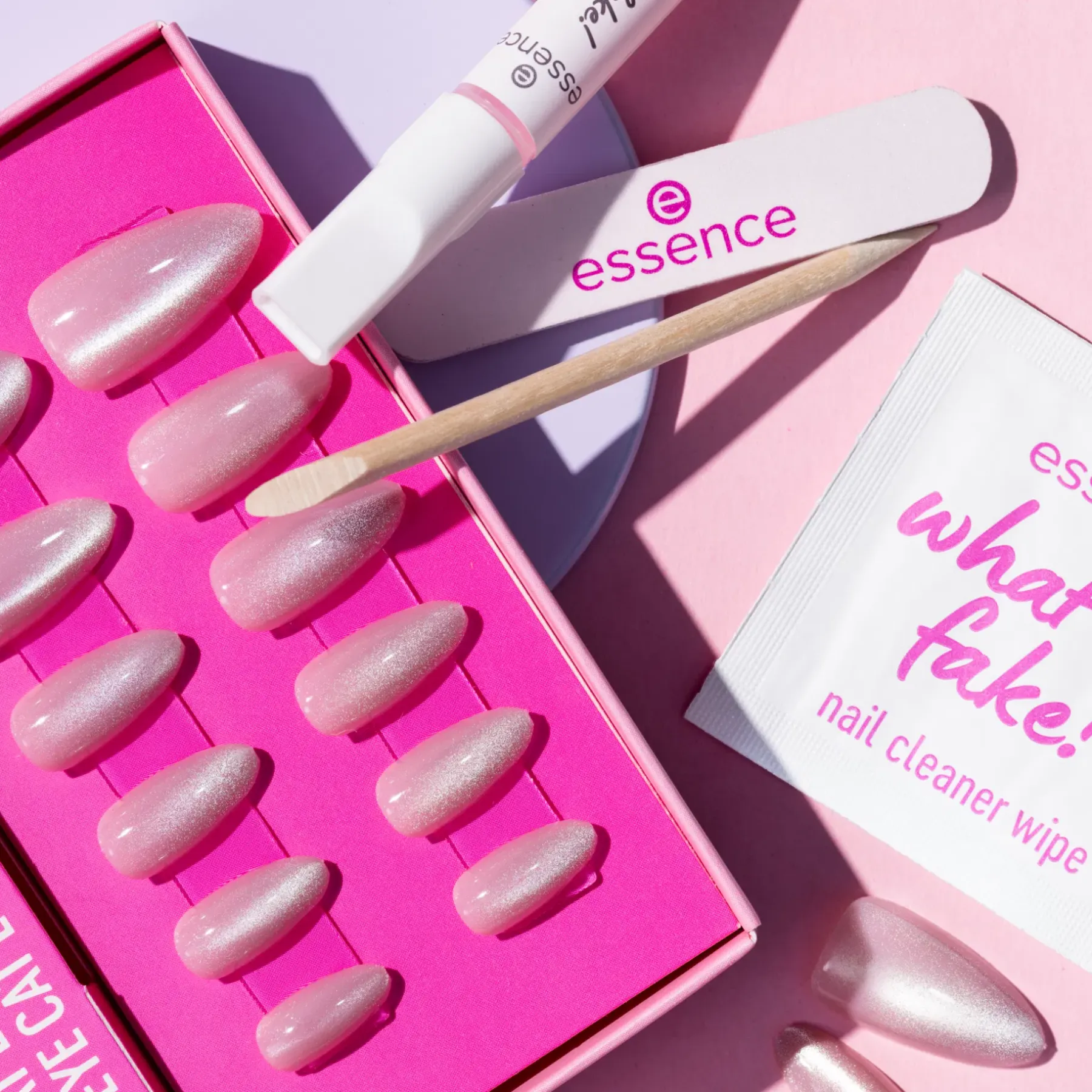 what the fake! PRESS-ON NAILS manicure set 02 CAT EYE 28 st Meikkipakkaukset|Kynsimeikit Ja Kynsienhoito