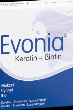 Evonia Kauneuden Hyvinvointivalmisteet<Keratin + Biotin Keratiini-B-vitamiini-kuparikapseli 60 kaps
