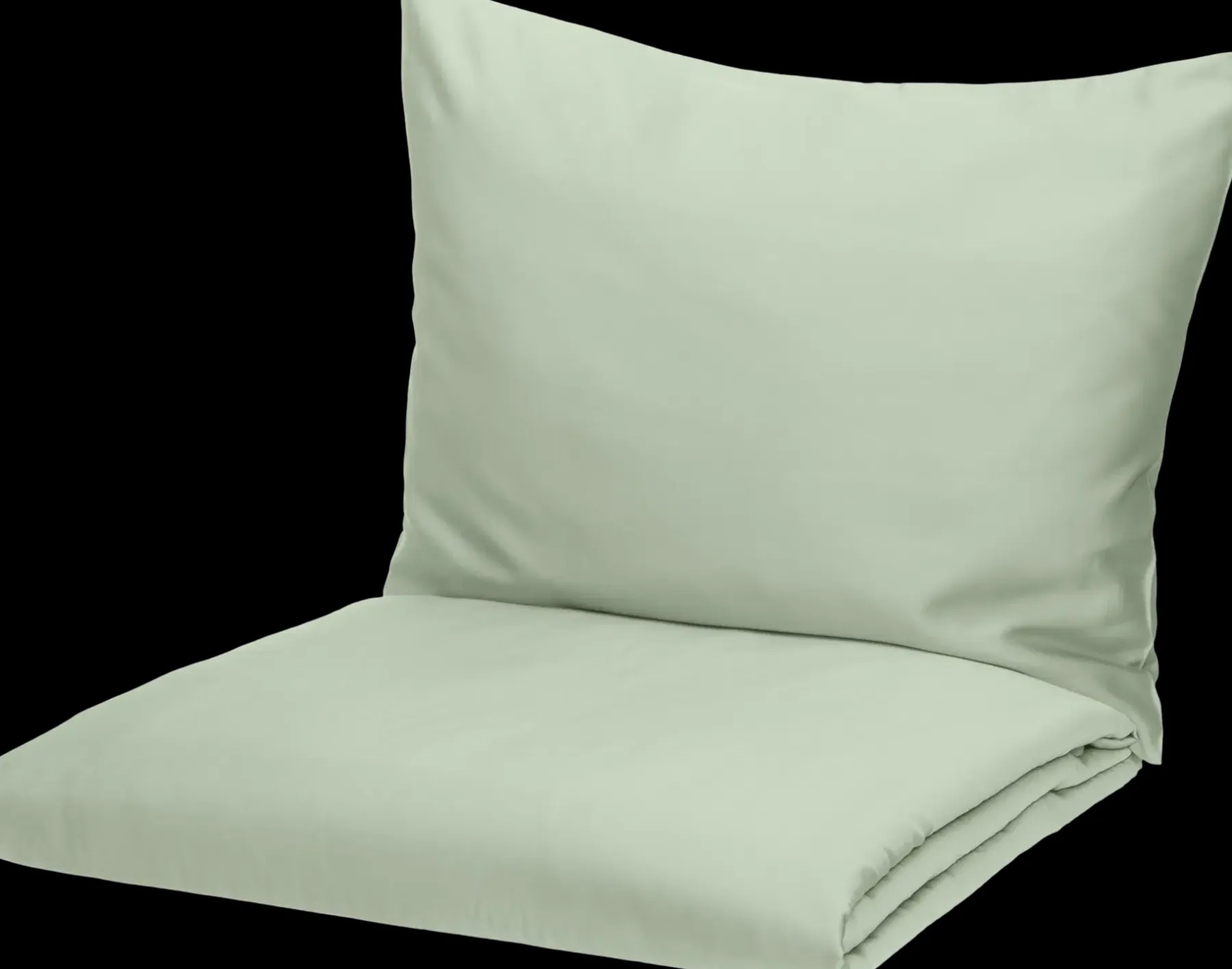 Clearance Pussilakanasetti Silky Bamboo niityn vihreä 150x210 cm, 50x60 cm Pussilakanat