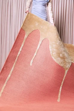 Sale Sula villa-tencel matto persikka Olohuoneen Matot