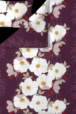 New satiini pussilakanasetti Rosa 150X210+50X60 luumu Pussilakanat