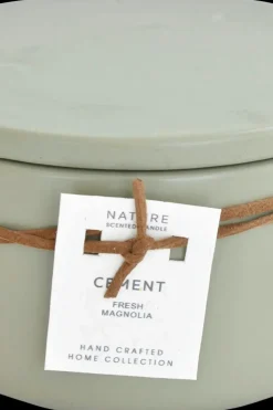 Keraaminen kynttilä 13x13x8 cm vihreä tuoksu Fresh Magnolia Tuoksukynttilät