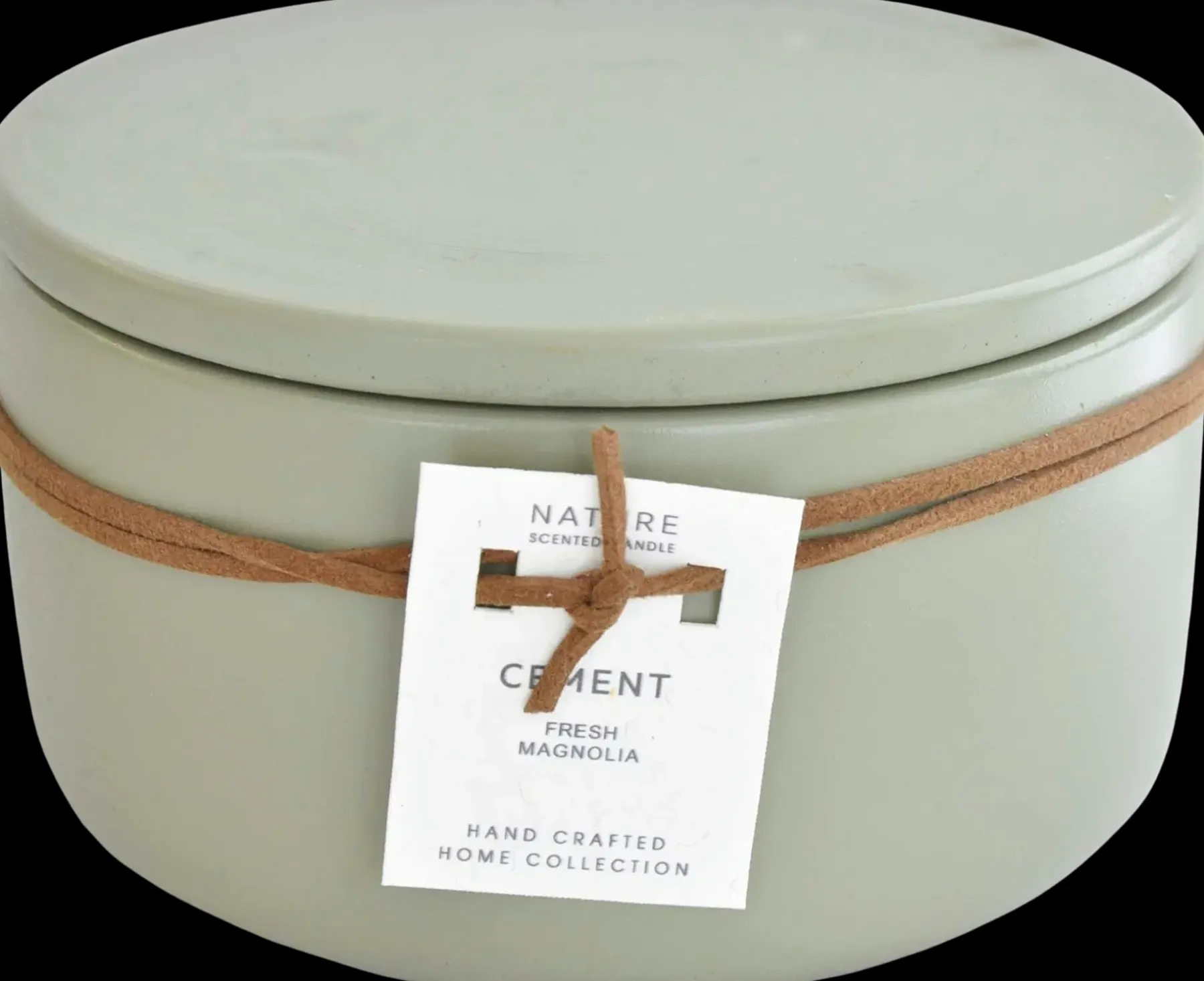 Keraaminen kynttilä 13x13x8 cm vihreä tuoksu Fresh Magnolia Tuoksukynttilät