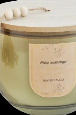 New Lasikynttilä 12,5x9,5x11,5 cm tuoksu White Tea & Ginger Tuoksukynttilät