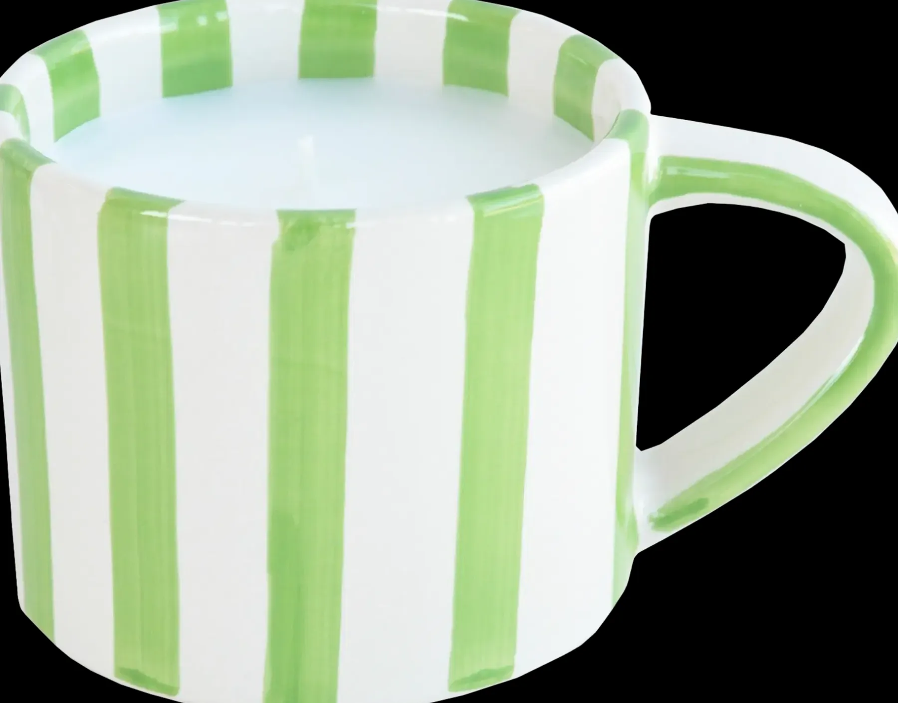 Finnmari Tuoksukynttilät<mukikynttilä raidallinen 8,5x8,5x7 cm valk/vihreä tuoksu Lychee Blossom