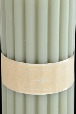 Finnmari Kynttilät<Raitakynttilä 7x7x14 cm vihreä