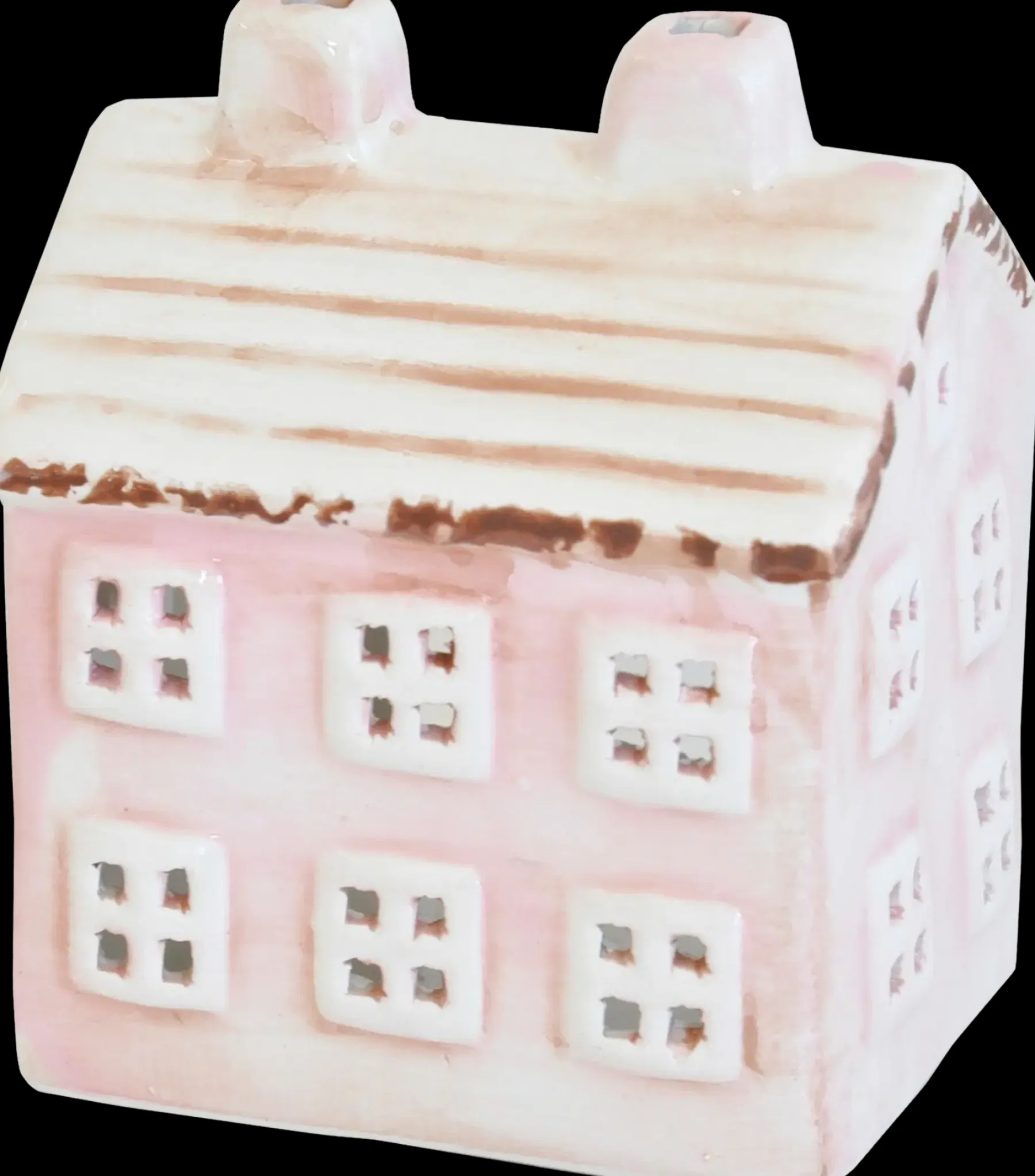 Finnmari Kynttilälyhdyt Ja Tuikkukipot<Talolyhty 7x6x9 cm keraaminen vaaleanpunainen