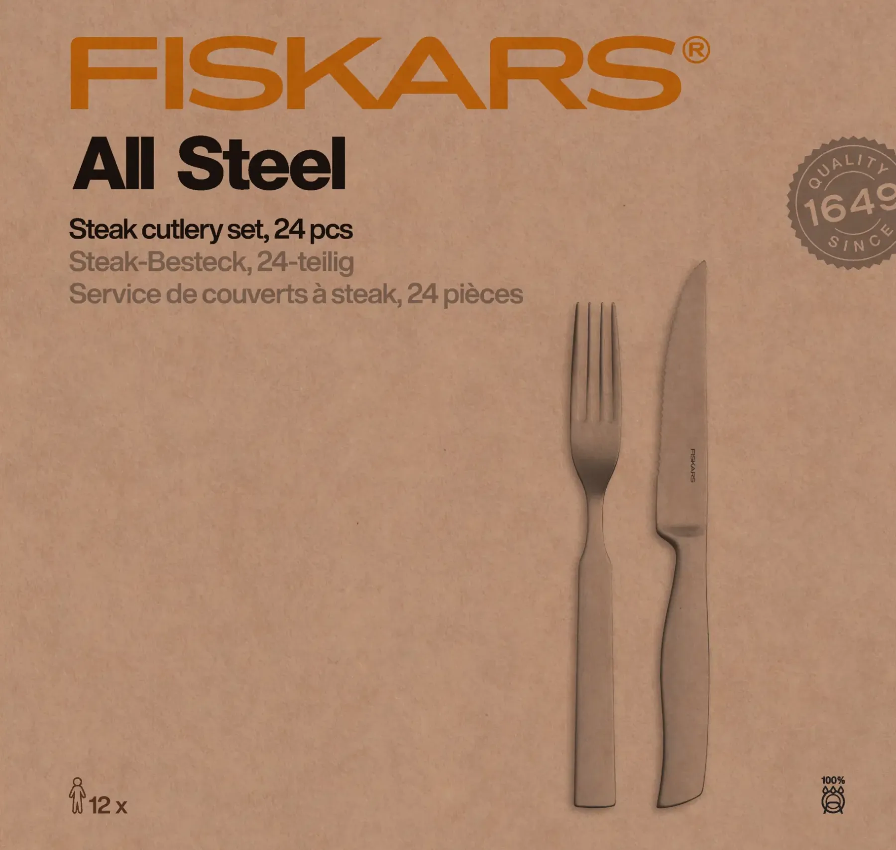 Best All Steel pihviaterimet 24-osainen Aterimet Ja Ottimet