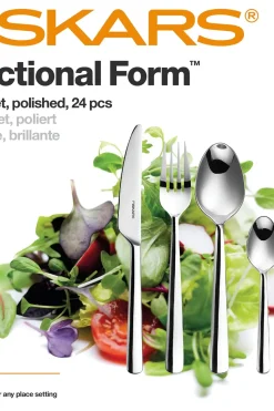 Fiskars Aterimet Ja Ottimet<Functional Form aterinsetti lahjapakkauksessa, 24-osainen, kiiltävä