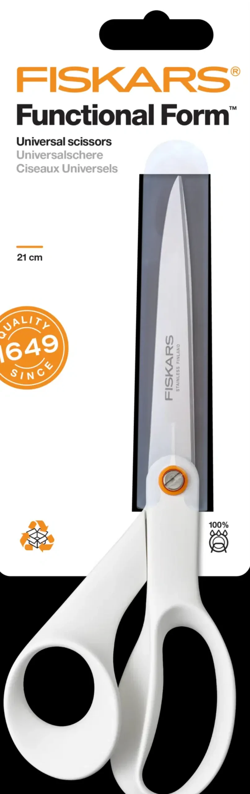 Fiskars Sakset<Functional Form yleissakset 21cm valkoinen