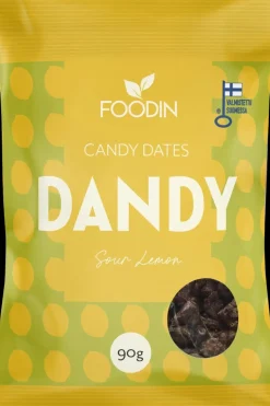 Online Dandy Candy Dates, Sour Lemon, 90 g Pähkinät, Siemenet Ja Muut Kuivatuotteet