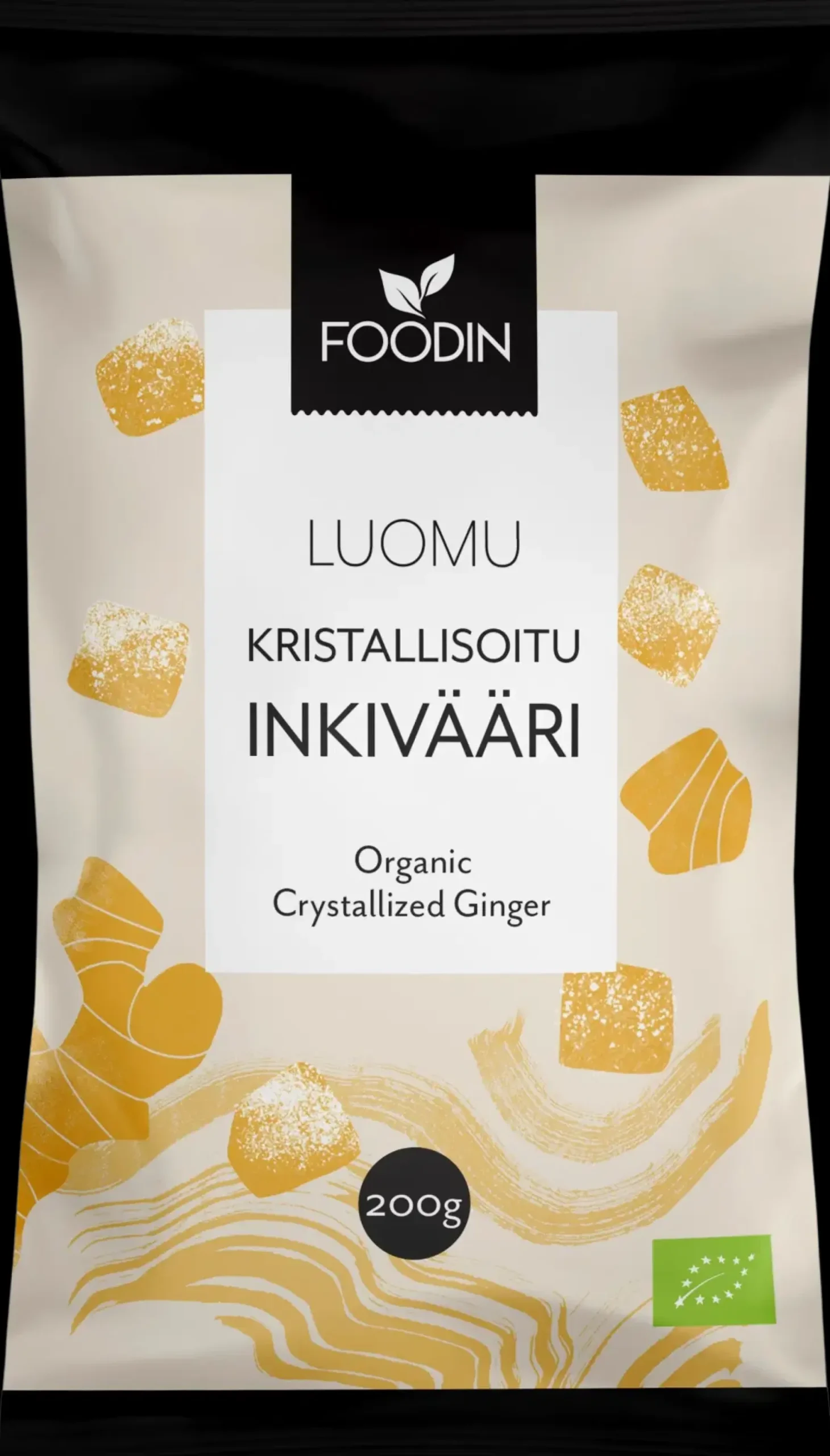 Kristallisoitu inkivääri luomu 200g Pähkinät, Siemenet Ja Muut Kuivatuotteet
