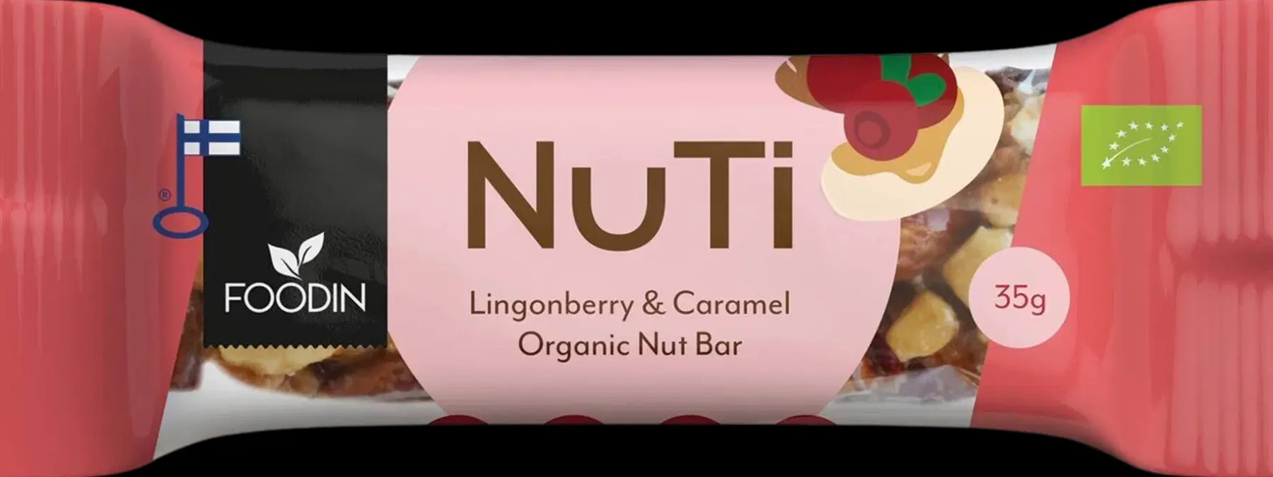 Best NUTI, Puolukka & Kinuski, Luomu, 35g Urheiluravinnepatukat