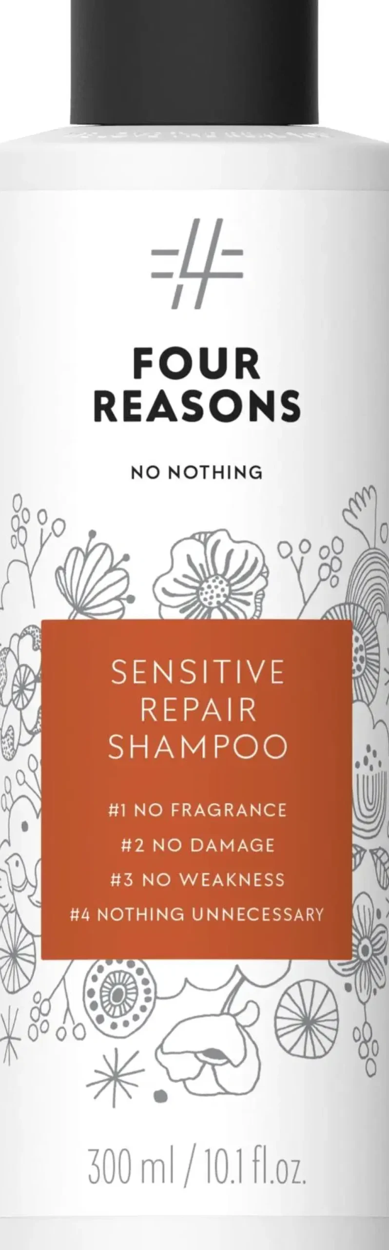 Four Reasons Hajusteettomat Hiustuotteet|Shampoot<No nothing Sensitive Repair Shampoo 300 ml
