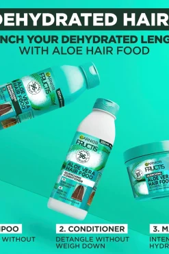 Garnier Curly Girl -Tuotteet|Hiustenhoito<Fructis Hair Food Aloe Vera hiusnaamio normaaleille hiuksille 400 ml
