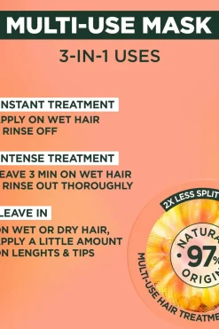 Online Fructis Hair Food Pineapple hiusnaamio pitkille hiuksille 400 ml Curly Girl -Tuotteet|Hiustenhoito