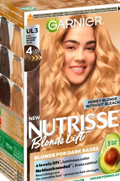 Clearance Nutrisse Ultra Bleach UL3 Luminous Blonde for Dark Brown Hair kestoväri normaaleille hiuksille 1 kpl Hiusvärit