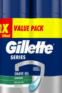 Gillette Parranajo<Soothing Sensitive Gel 2x200ml parranajogeeli