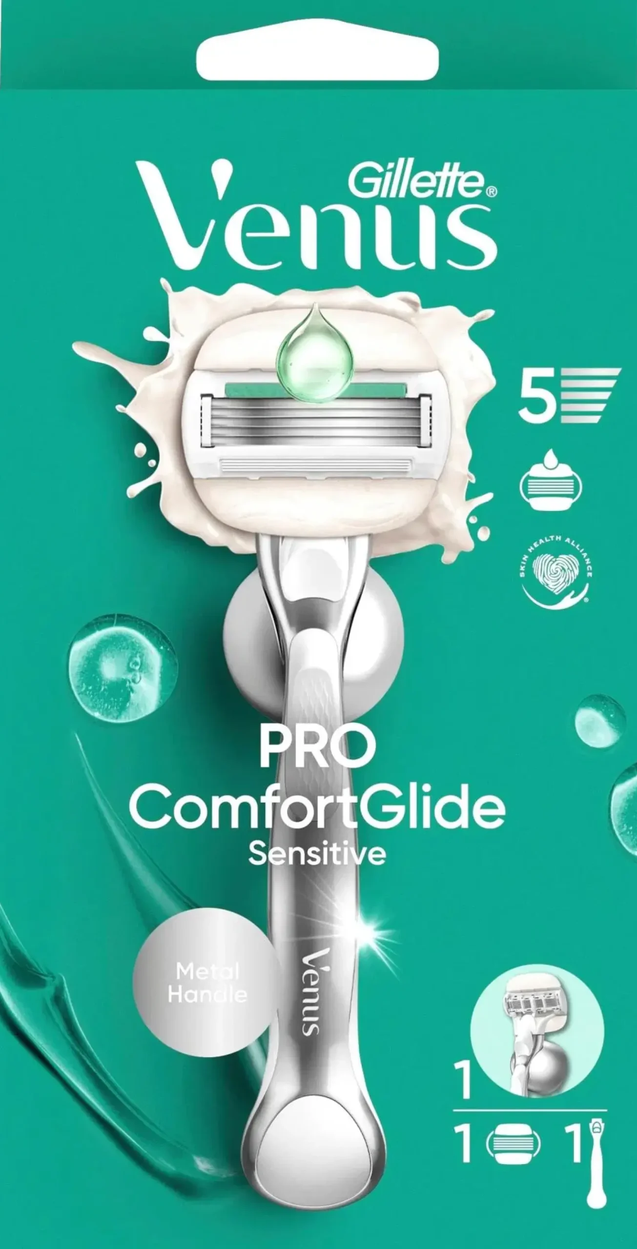 Gillette Karvanpoisto<Venus Pro Comfortglide Sensitive Ihokarvanajohöylä + Seinäpidike