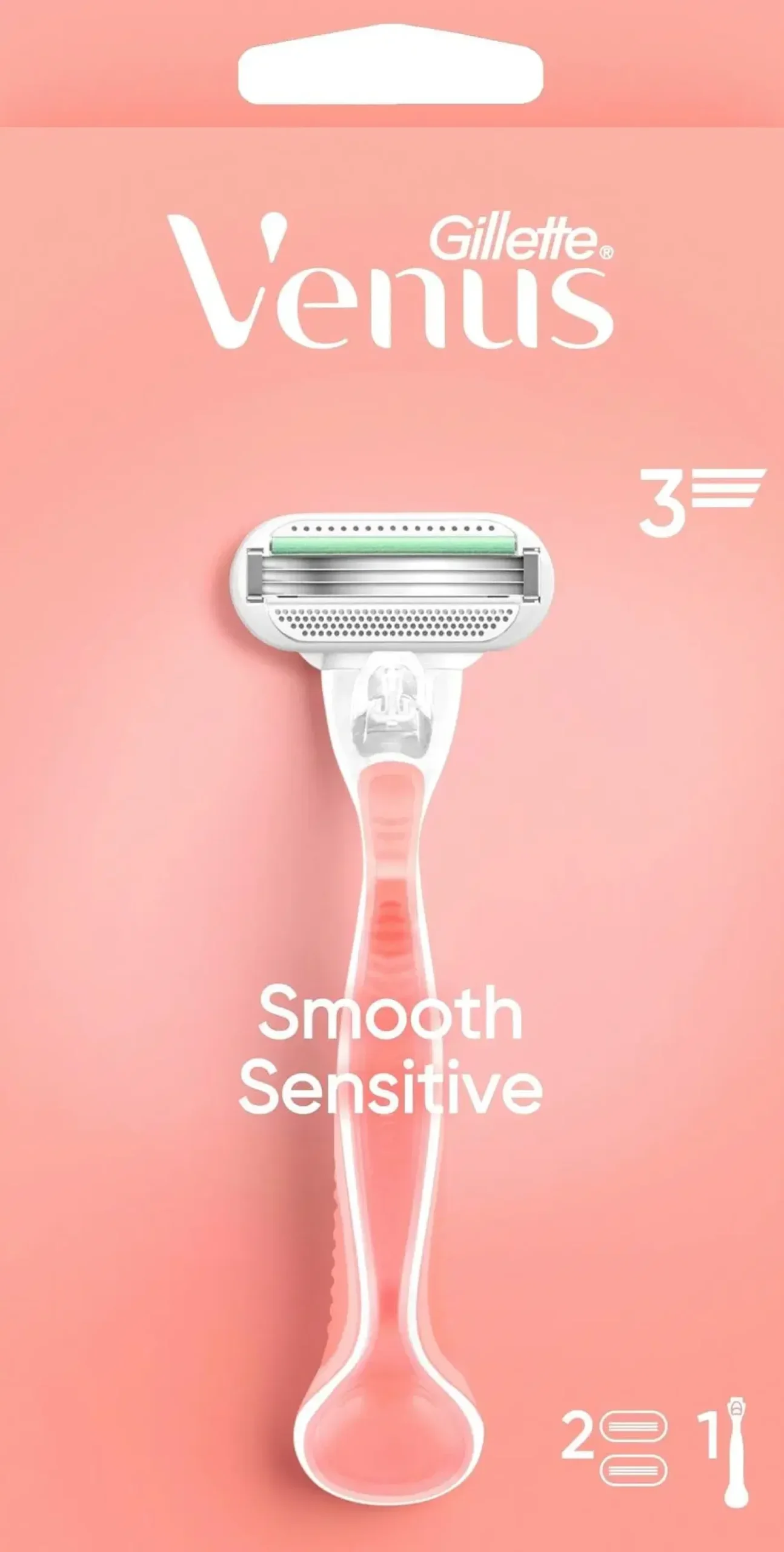 Gillette Karvanpoisto<Venus Smooth Sensitive ihokarvanajohöylä+1 terä