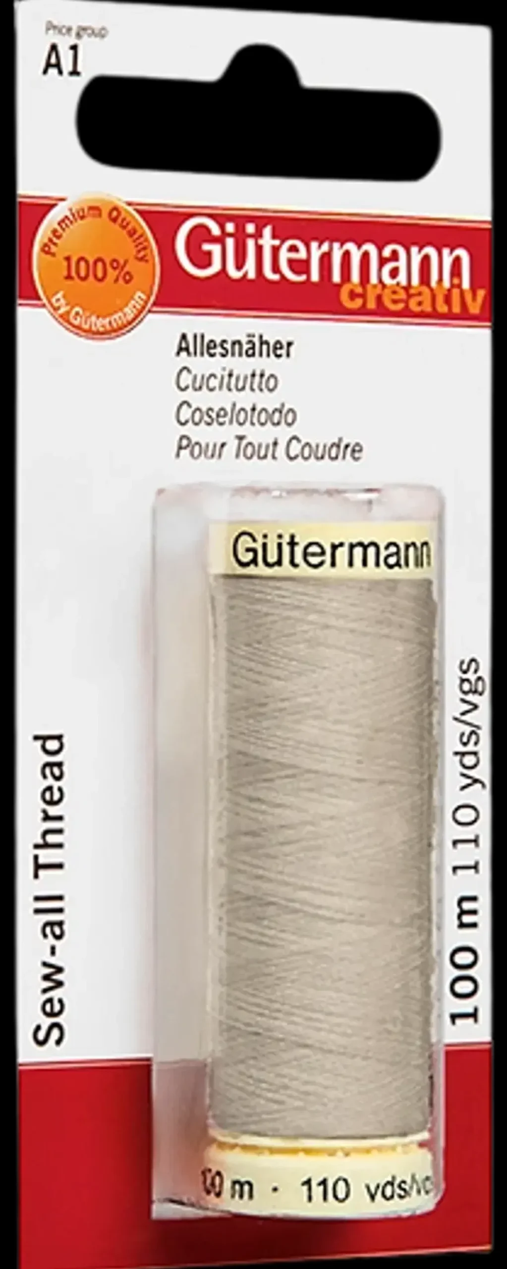 Hot yleisompelulanka 100 m polyesteriä, vaalea beige Muut Käsityötarvikkeet