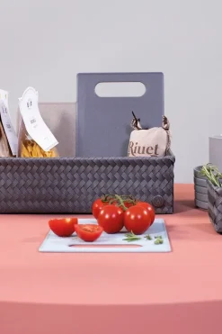 Discount kierrätysmuovinen neliö minikori tumman harmaa 7 x 12 x 12 cm Korit Ja Rasiat