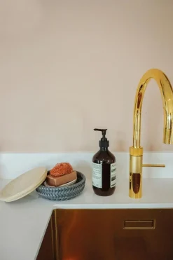 pyöreä kierrätysmuovinen rasia bambukannella tumman harmaa xs 7 x 17 cm Korit Ja Rasiat