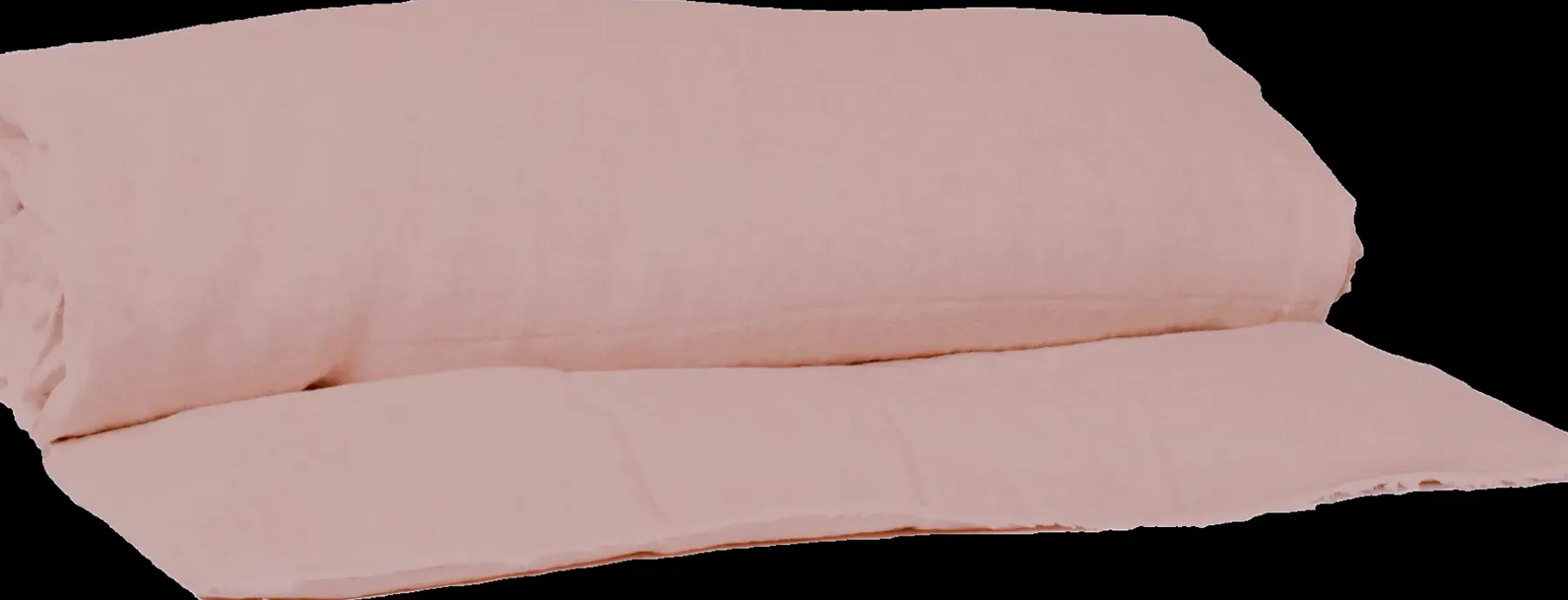 HAOMY Päiväpeitot<Puolipeiton päällinen Limy pellava-puuvilla 85x200 cm vaaleanpunainen