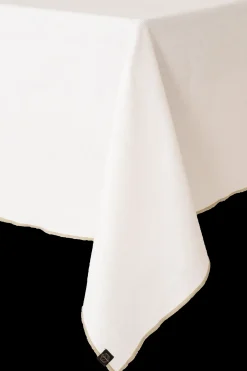 Discount Pöytäliina Corte pellava-puuvilla 160x250 cm valkoinen Pöytäliinat Ja -tabletit