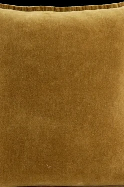 HAOMY Sisustustyynyt Ja Tyynynpäälliset<tyynynpäällinen MANHATTAN 100% kivipesty puuvilla sametti, 45x45cm, kullanruskea