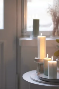 Sale Havi´s oliiviöljy steariini pöytäkynttilä Hexagon valkoinen 5x10cm 1kpl 17h Kynttilät