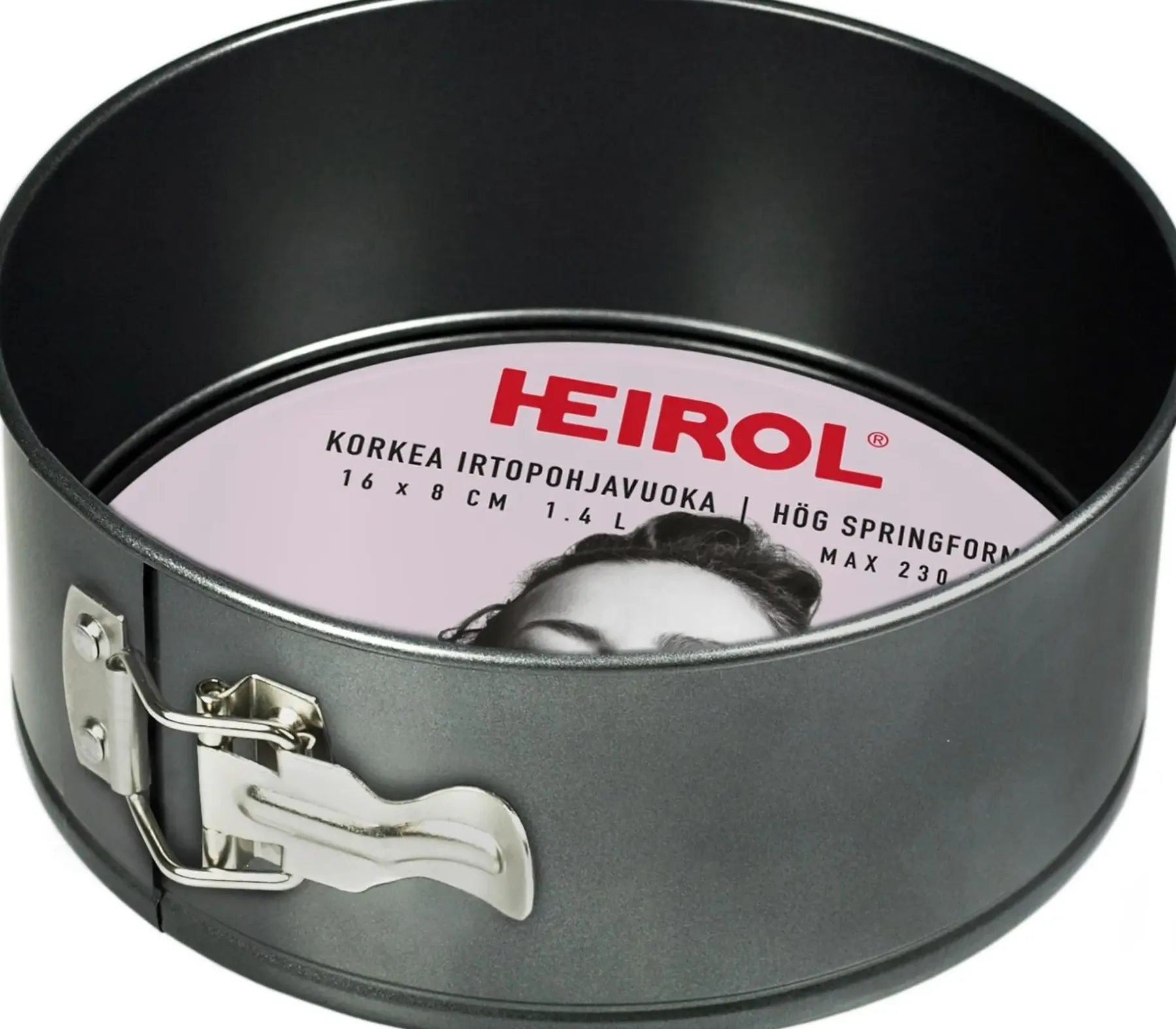 Heirol Ruoanvalmistusastiat<irtopohjavuoka korkea 16x8 cm 1,4 l pinnoitettu