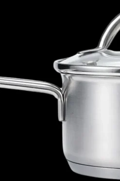 Sale Åhlens Home Bistro keittokasari 1 l lasikannella hopea Kattilat Ja Kasarit