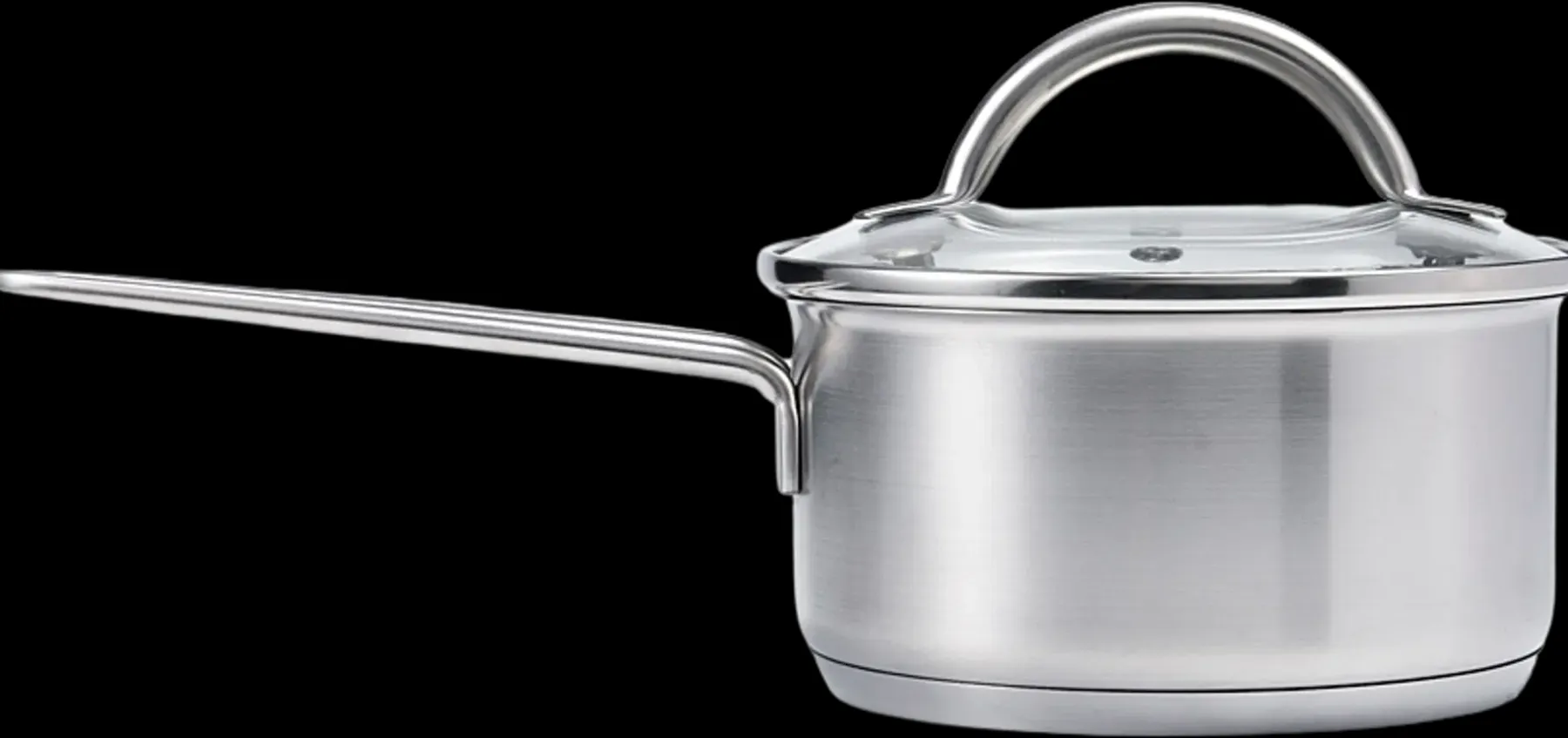 Sale Åhlens Home Bistro keittokasari 1 l lasikannella hopea Kattilat Ja Kasarit