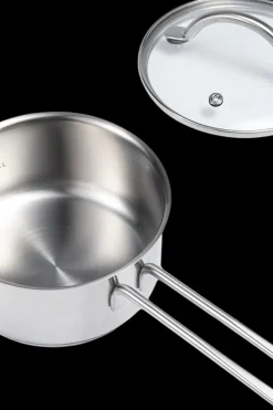 Sale Åhlens Home Bistro keittokasari 1 l lasikannella hopea Kattilat Ja Kasarit