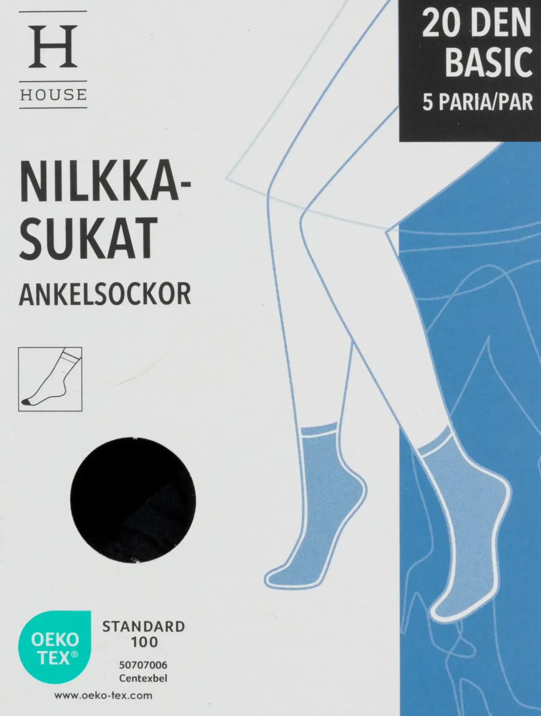 House Sukat Ja Sukkahousut<naisten nilkkasukat 20 den 5-pack