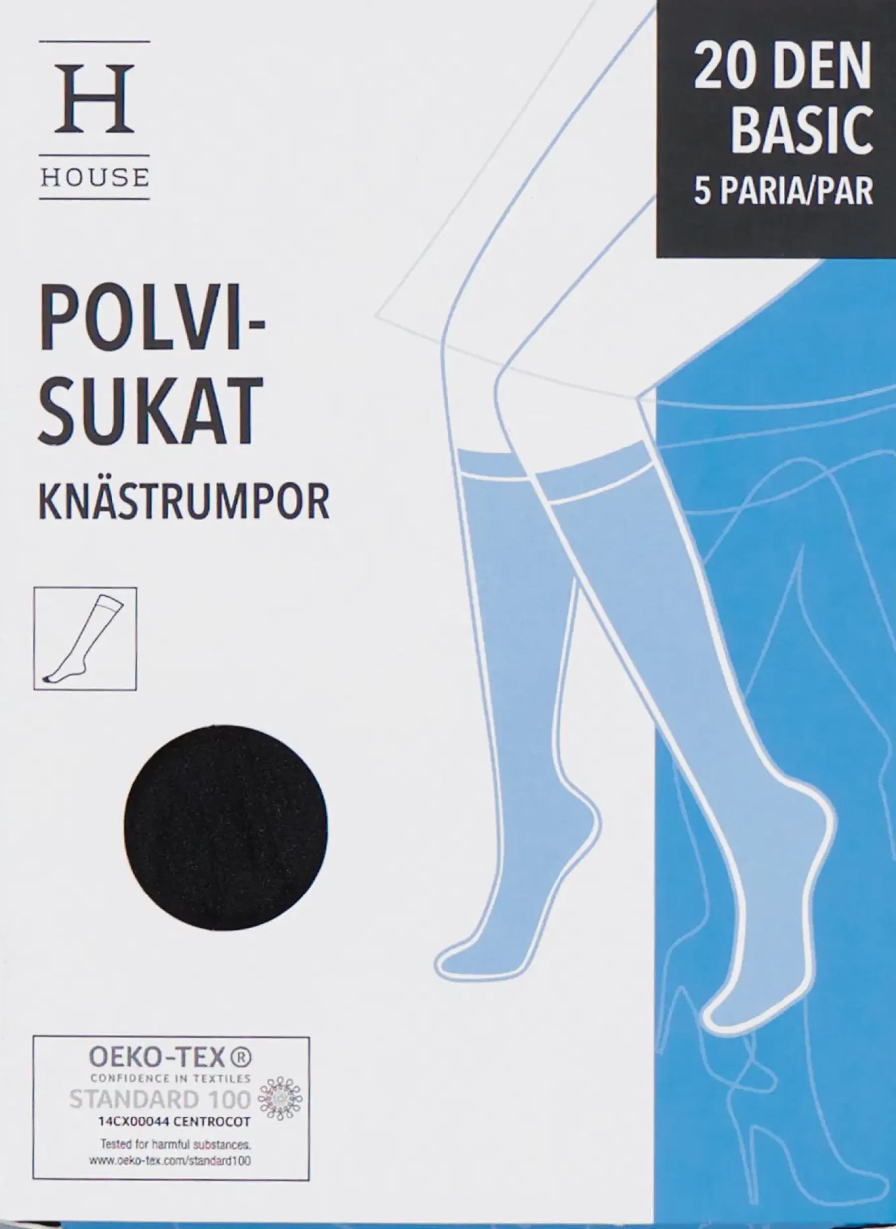 House Sukat Ja Sukkahousut<naisten polvisukat basic 20 den 5-pack